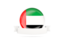 United Arab Emirates. Flag with empty ribbon. Download icon.