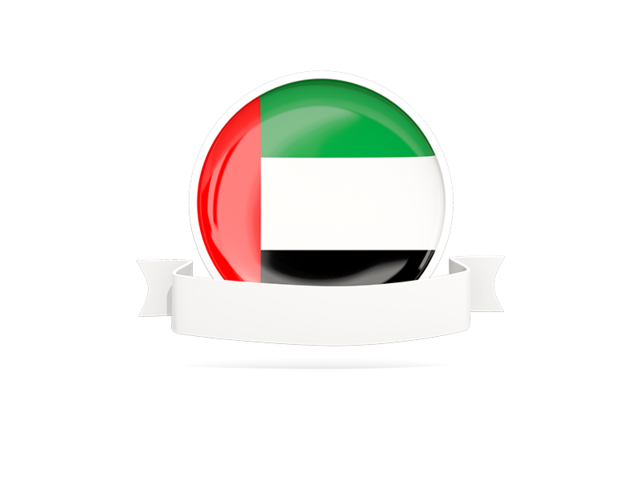 Flag with empty ribbon. Download flag icon of United Arab Emirates at PNG format