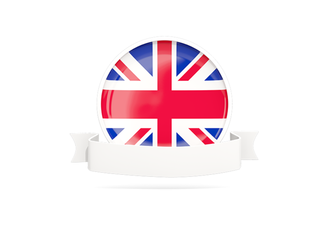 Flag with empty ribbon. Download flag icon of United Kingdom at PNG format
