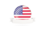 United States of America. Flag with empty ribbon. Download icon.