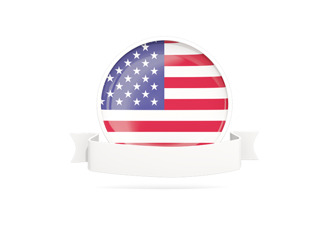Flag with empty ribbon. Download flag icon of United States of America at PNG format