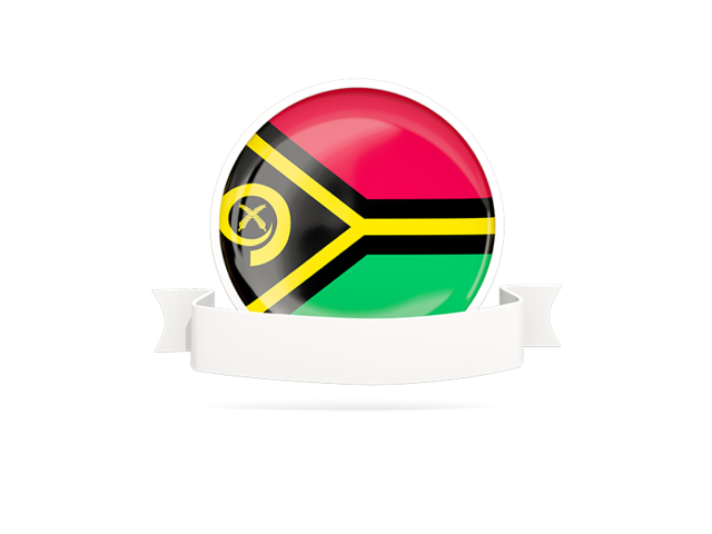 Flag with empty ribbon. Download flag icon of Vanuatu at PNG format