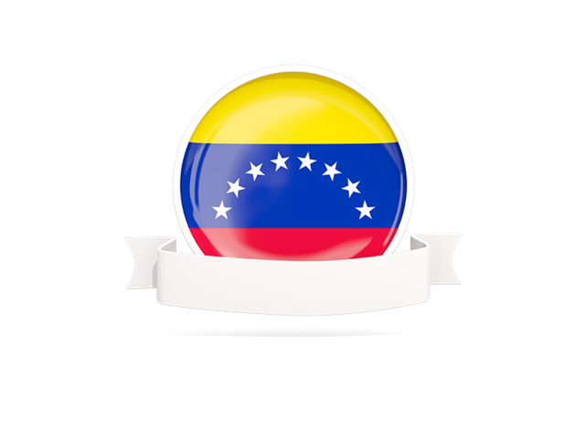 Flag with empty ribbon. Download flag icon of Venezuela at PNG format