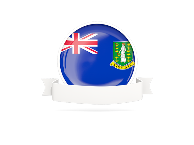 Flag with empty ribbon. Download flag icon of Virgin Islands at PNG format