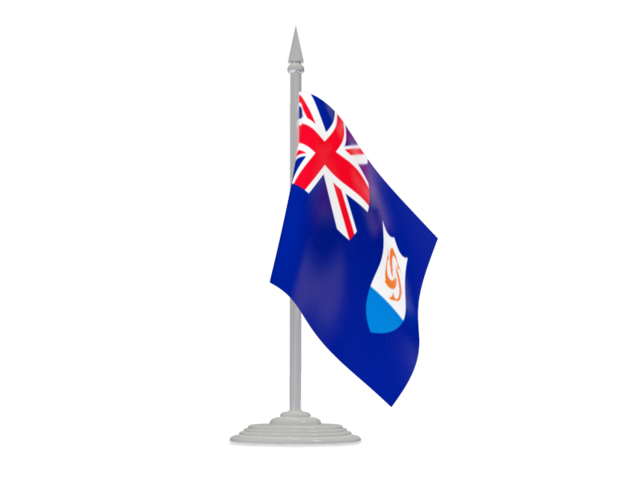 Flag with flagpole. Download flag icon of Anguilla at PNG format