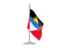 Antigua and Barbuda. Flag with flagpole. Download icon.