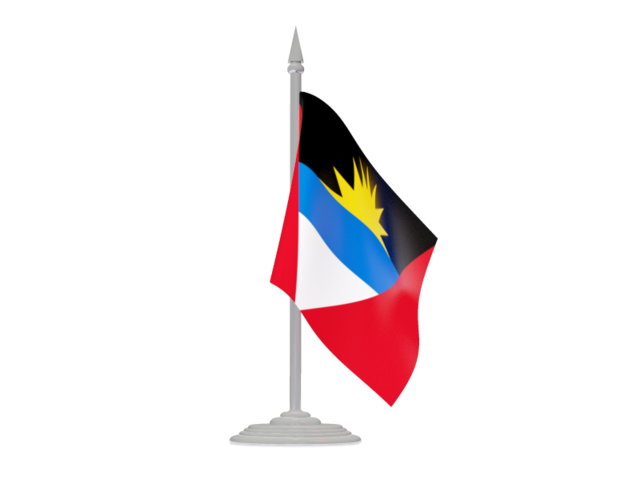 Flag with flagpole. Download flag icon of Antigua and Barbuda at PNG format