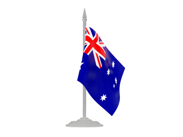 Flag with flagpole. Download flag icon of Australia at PNG format