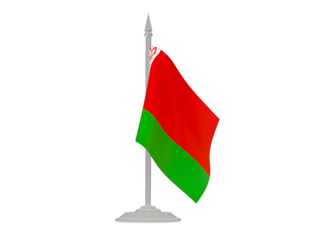 Flag with flagpole. Download flag icon of Belarus at PNG format