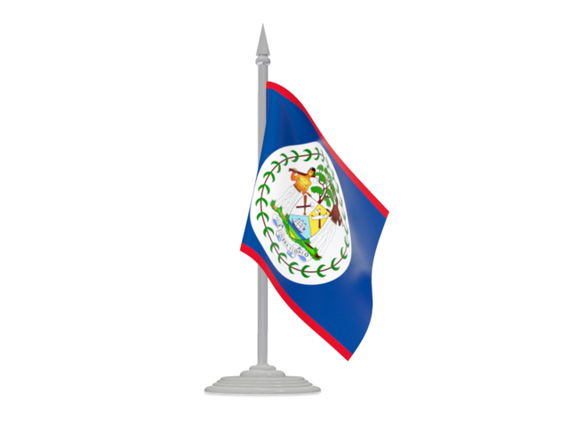 Flag with flagpole. Download flag icon of Belize at PNG format