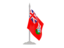 Bermuda. Flag with flagpole. Download icon.