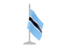 Botswana. Flag with flagpole. Download icon.