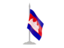 Cambodia. Flag with flagpole. Download icon.