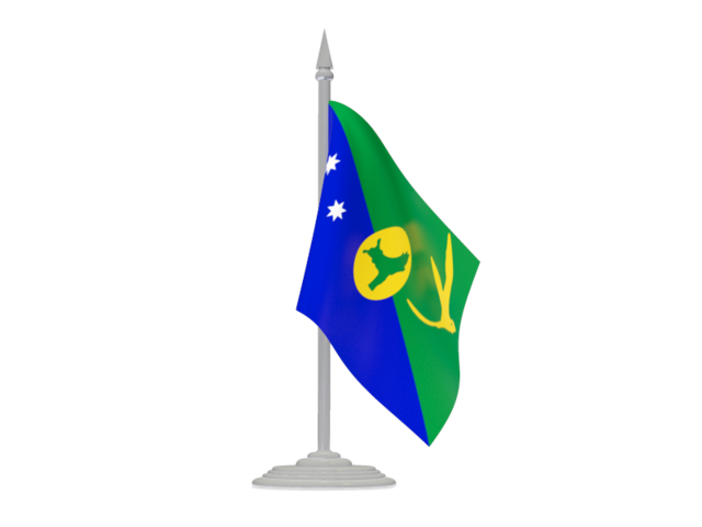 Flag with flagpole. Download flag icon of Christmas Island at PNG format