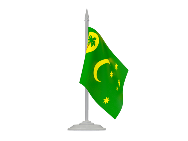Flag with flagpole. Download flag icon of Cocos Islands at PNG format