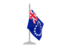 Cook Islands. Flag with flagpole. Download icon.