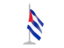 Cuba. Flag with flagpole. Download icon.