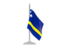 Curacao. Flag with flagpole. Download icon.