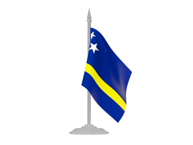 Flag with flagpole. Download flag icon of Curacao at PNG format