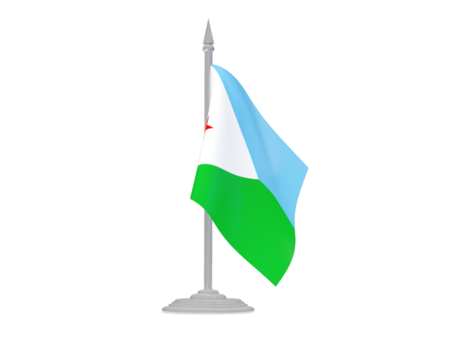 Flag with flagpole. Download flag icon of Djibouti at PNG format