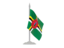 Dominica. Flag with flagpole. Download icon.