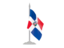 Dominican Republic. Flag with flagpole. Download icon.