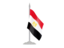 Egypt. Flag with flagpole. Download icon.