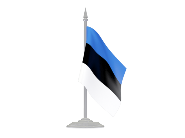 Flag with flagpole. Download flag icon of Estonia at PNG format