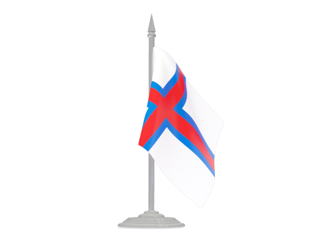 Flag with flagpole. Download flag icon of Faroe Islands at PNG format