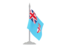 Fiji. Flag with flagpole. Download icon.