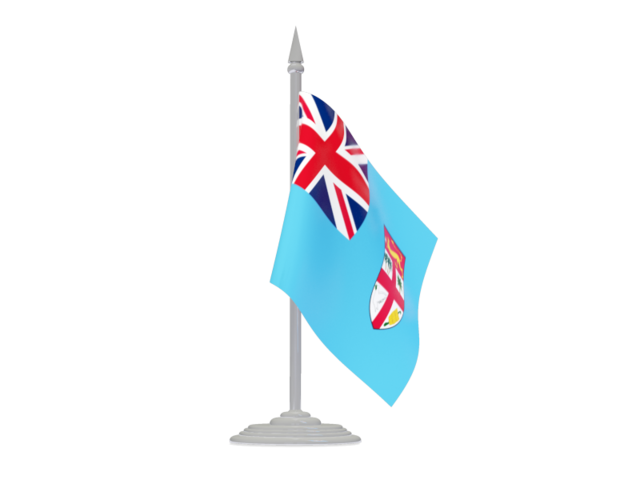 Flag with flagpole. Download flag icon of Fiji at PNG format