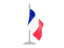 France. Flag with flagpole. Download icon.