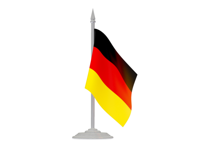 Flag with flagpole. Download flag icon of Germany at PNG format