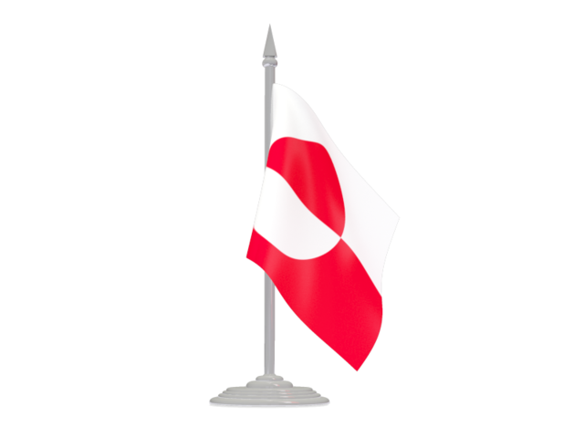 Flag with flagpole. Download flag icon of Greenland at PNG format