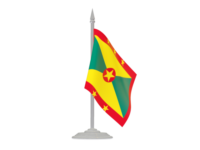 Flag with flagpole. Download flag icon of Grenada at PNG format