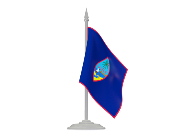 Flag with flagpole. Download flag icon of Guam at PNG format