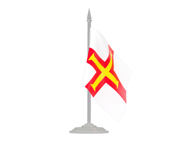 Flag with flagpole. Download flag icon of Guernsey at PNG format