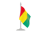 Guinea. Flag with flagpole. Download icon.