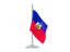 Haiti. Flag with flagpole. Download icon.