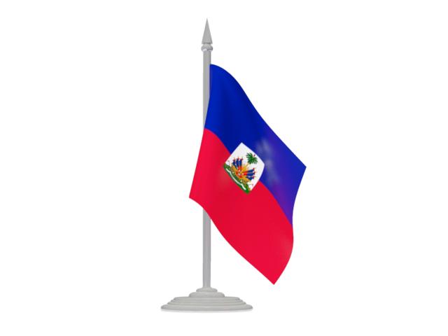 Flag with flagpole. Download flag icon of Haiti at PNG format