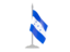 Honduras. Flag with flagpole. Download icon.
