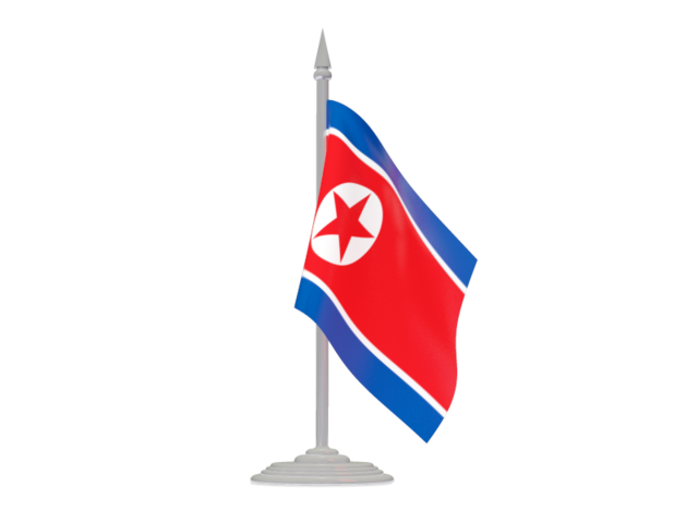 Flag with flagpole. Download flag icon of North Korea at PNG format