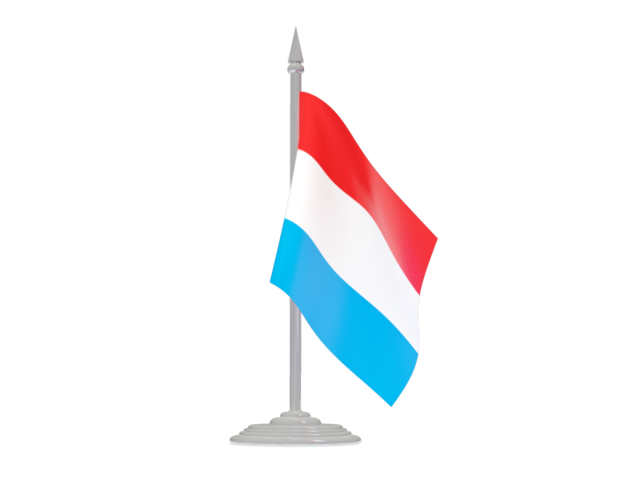Flag with flagpole. Download flag icon of Luxembourg at PNG format