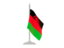 Malawi. Flag with flagpole. Download icon.