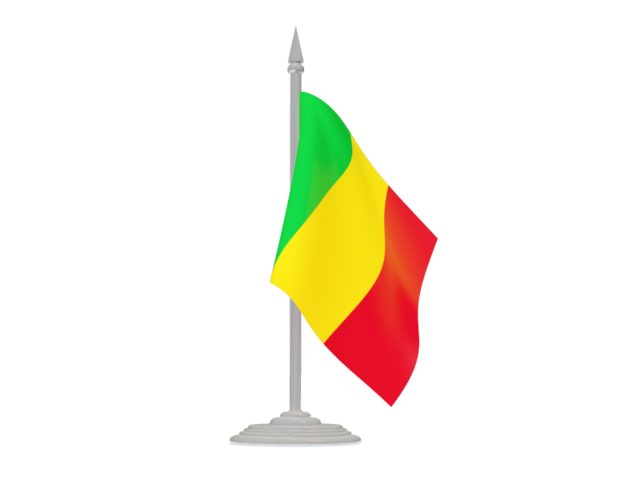 Flag with flagpole. Download flag icon of Mali at PNG format