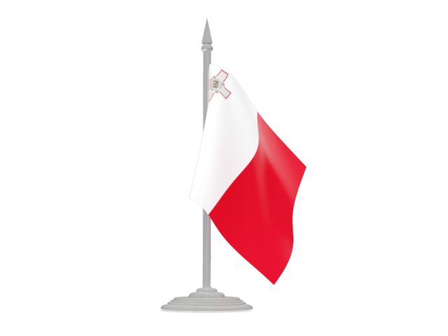 Flag with flagpole. Download flag icon of Malta at PNG format