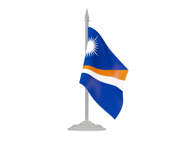 Flag with flagpole. Download flag icon of Marshall Islands at PNG format