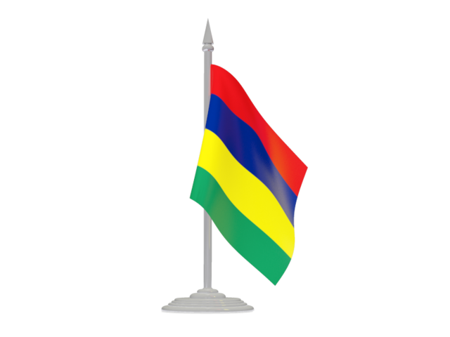 Flag with flagpole. Download flag icon of Mauritius at PNG format
