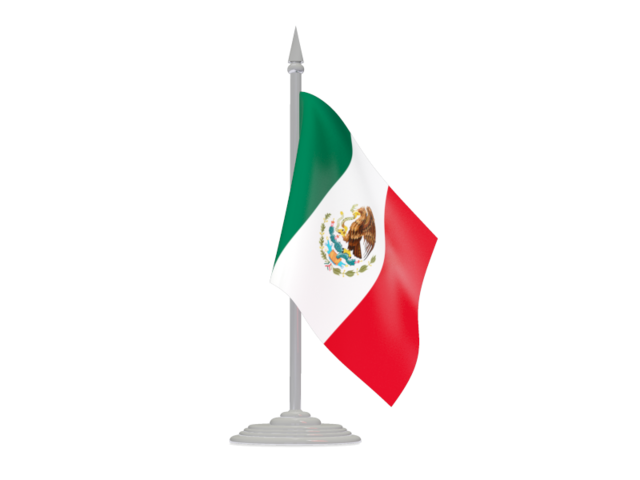Flag with flagpole. Download flag icon of Mexico at PNG format