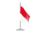 Monaco. Flag with flagpole. Download icon.